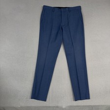 J Crew Pants Mens 33x34 Fits 34x32 Blue Ludlow Traveler Slim 100 Wool Suit