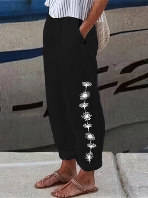 Freizeithose digital bedruckt gerades Bein Übergröße 3XL (UK22) NEU