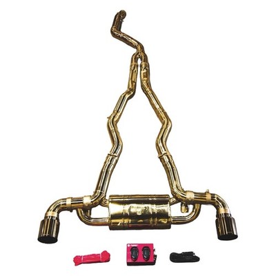 For Toyota Supra 21-25 304 SS Valved Cat-Back Exhaust System w Split Rear Exit
