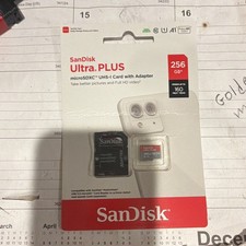 SanDisk Ultra PLUS 256GB microSDXC UHS-I A1 High Speed Card w/ Adapter