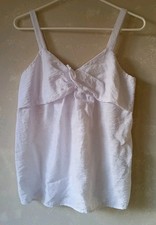 Simply Vera Wang Bright White Camisole Baby Doll Top Size Small 