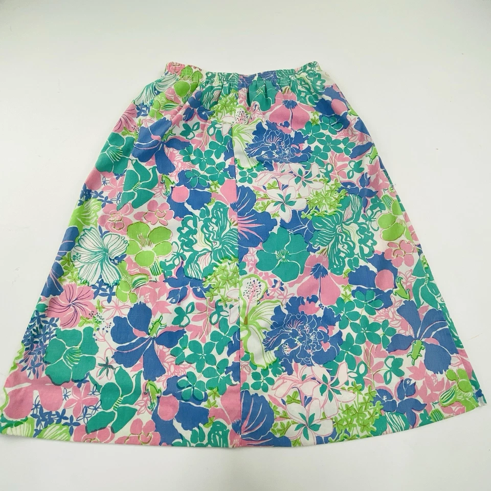 Vintage Lilly Pulitzer Floral Skirt Late 70s - Early 80s W/ Pockets! Waist 27-34 - Image 3 of 4