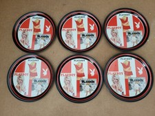 Lot of 6 Metal Playboy Coasters, 4-1/4" (Style B)
