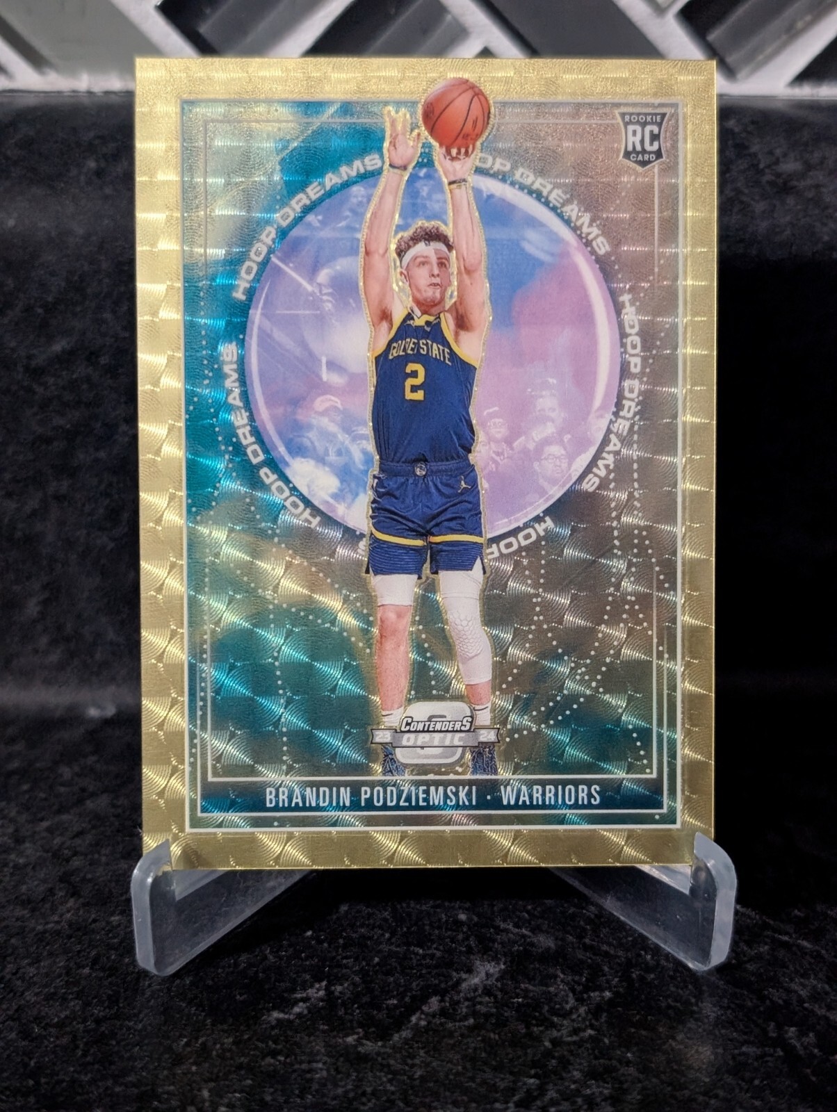 2023 Brandin Podziemski Rookie Gold Vinyl Hoop Dreams #1/1 from Contenders Optic
