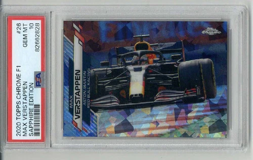 2020 TOPPS CHROME F1 SAPPHIRE EDITION #26 MAX VERSTAPPEN ROOKIE RC CARD PSA 10