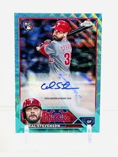 2023 Topps Chrome Update Cal Stevenson RC Aqua Wave Refractor /199 AC-CST