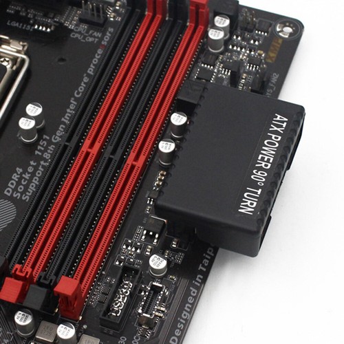 UK- ATX 24 Pin To 90 Degree Power Turn Adapter 24Pin Power Interface Module - Photo 8/10