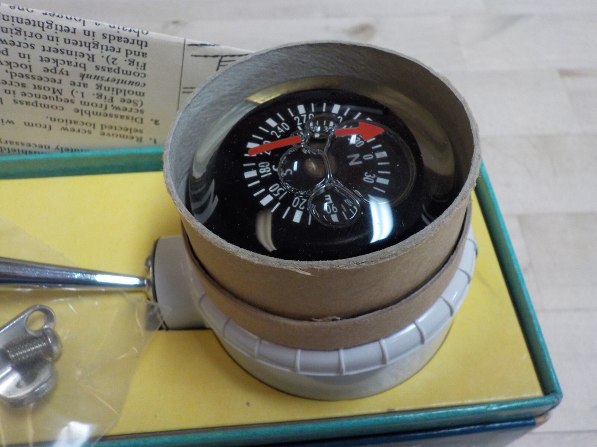Vintage Taylor Navigator Self Illuminating Compass | White