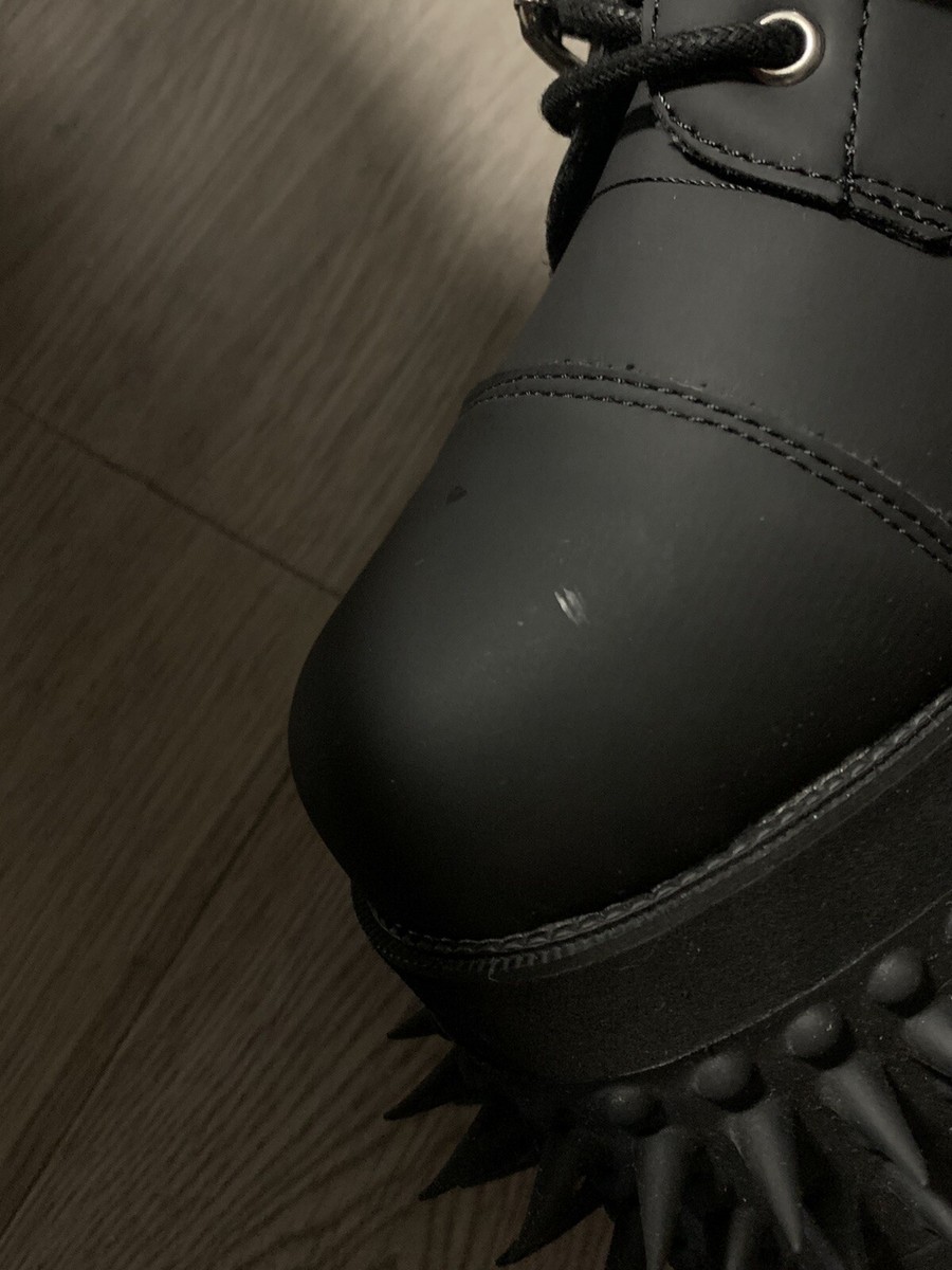 TUK T.U.K. Black Anarchic 3 Buckle HellRaiser Boots Spiked