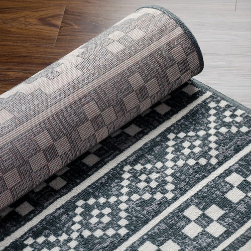 Genaine Moderne Geometrische Große Indoor Bereich Teppiche oder Läufer Teppich mit Fransen - Bild 12 von 17
