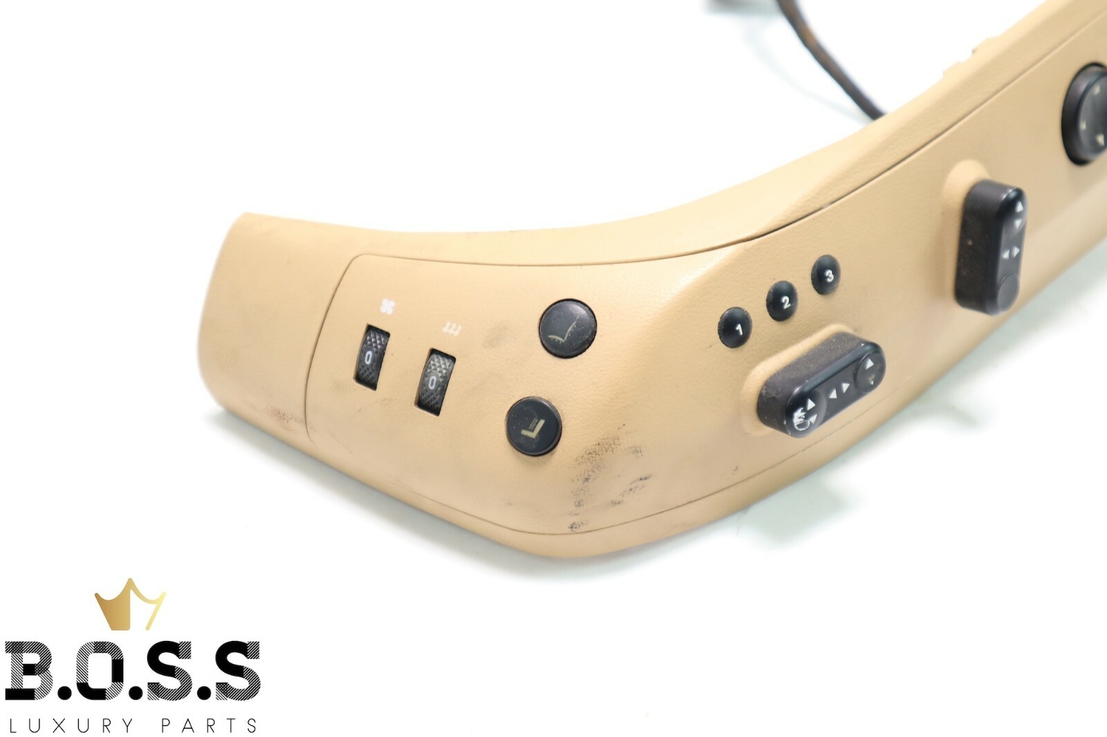 03-12 MASERATI QUATTROPORTE M139 LEFT DRIVER SIDE SEAT CONTROL SWITCH TRIM BEIGE