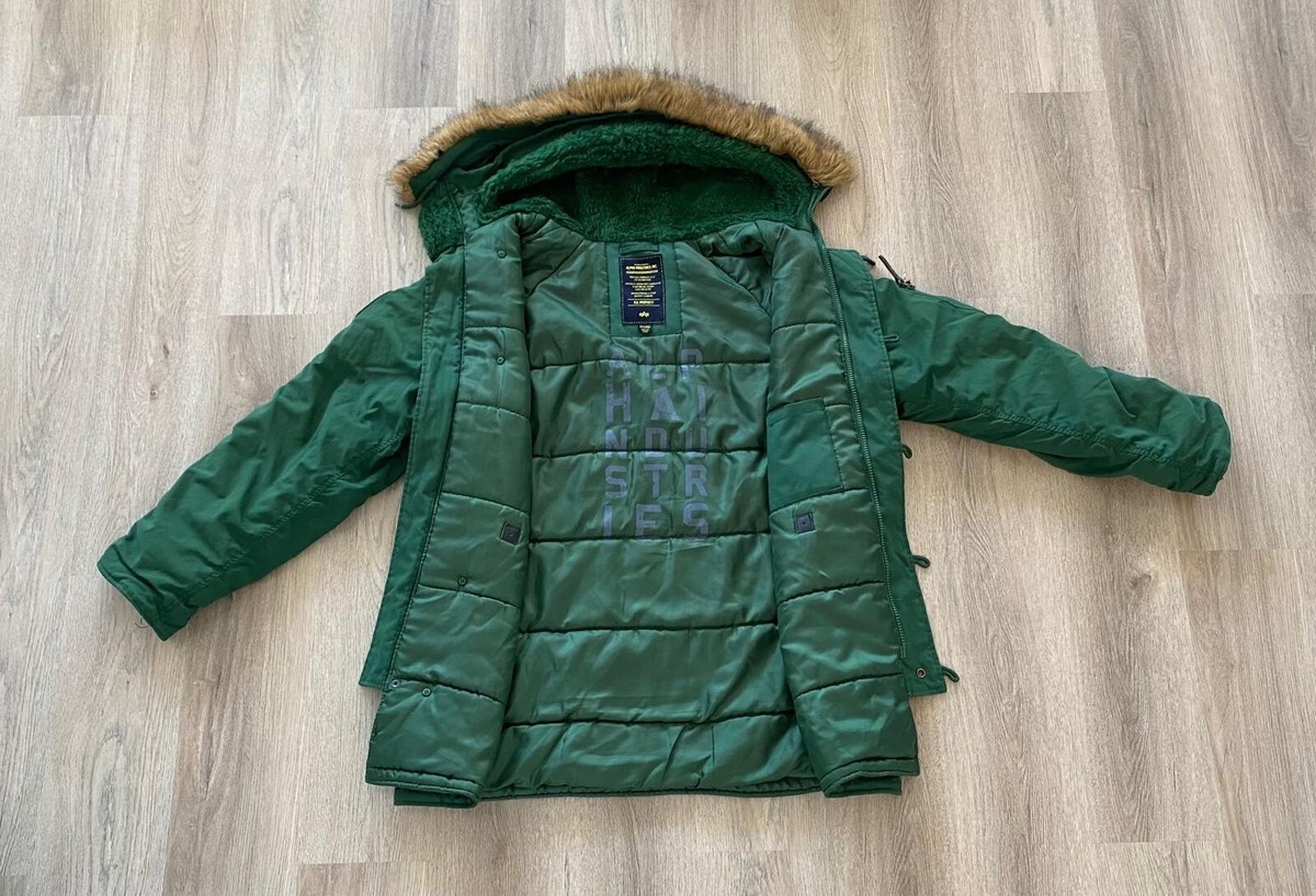 Alpha Industries Flight Parka KNOXVILLE Fur Hoodie Jacket “Silent