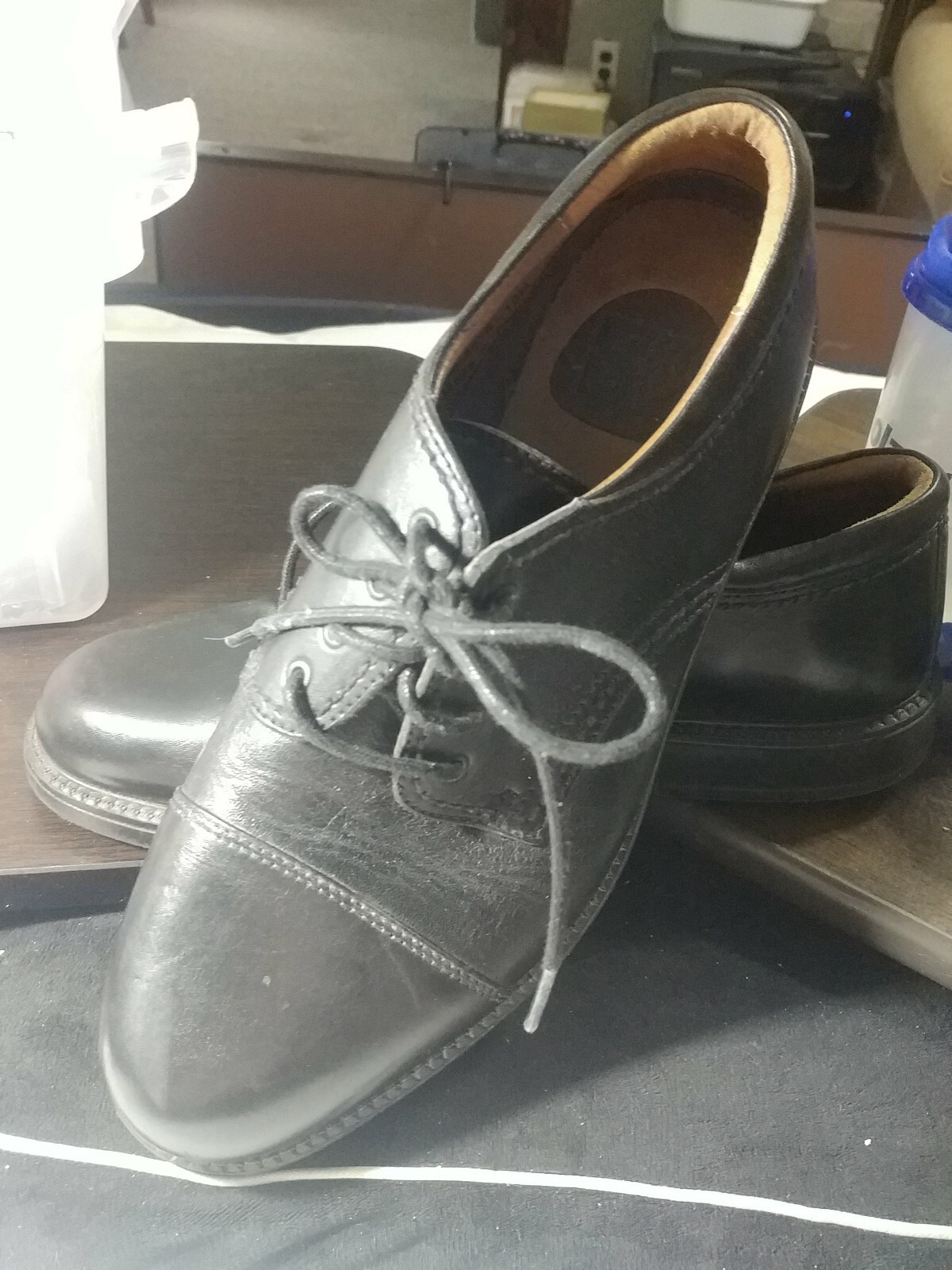 SAOLA Scarpe eleganti Dockers nere Oxford Gordon punta cap in pelle #090 2214 da uomo taglia 10M