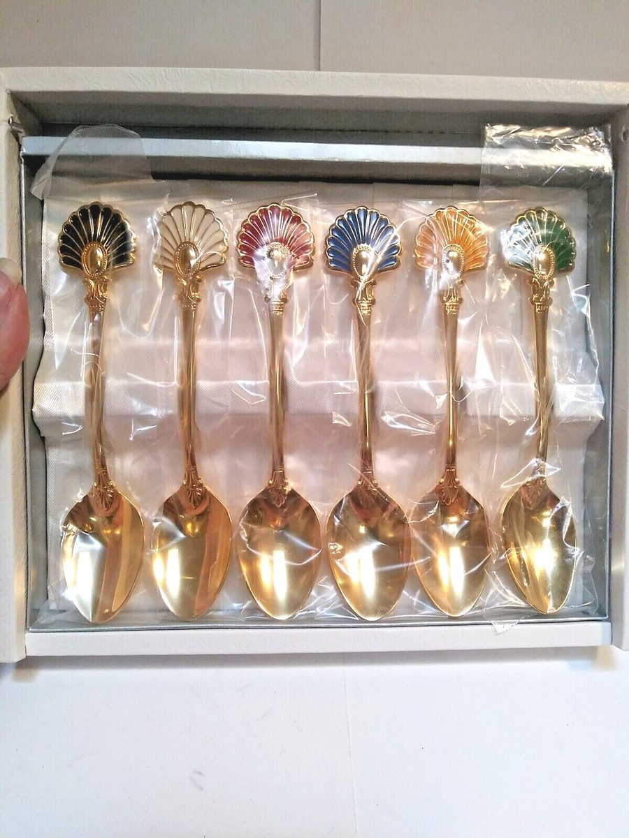 Martian Original Collection 6pc Shell Spoon Set Multi Color Japan