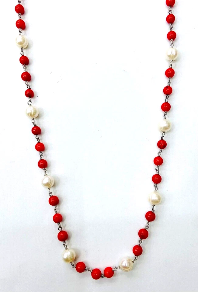 QVC Honora Sterling Silver Cultured Pearl & Gemstone Bead 36" Necklace - Image 2 of 4