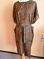 Dünnes Kleid, Strandkleid, Kaftan Einheitsgröße, Brauntöne, Gürtel, Neu Hii