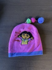 Dora the Exlporer Youth Girls Pink Beanie Embroidered