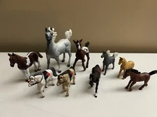 Vintage Lot Of 9 Horse Figurines | Safari Ltd 1990's | Arabian, Foal 1 Decopac