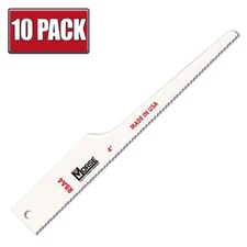 4" x 24 TPI Morse Air Saw Pneumatic Bi Metal Reciprocating Saw Blades - 10 Pack