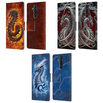 OFFICIAL CHRISTOS KARAPANOS DRAGONS 2 LEATHER BOOK WALLET CASE FOR NOKIA PHONES