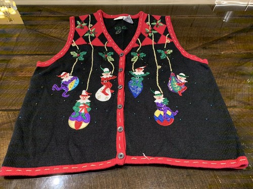 Vintage Ugly Christmas Sweater Vest 