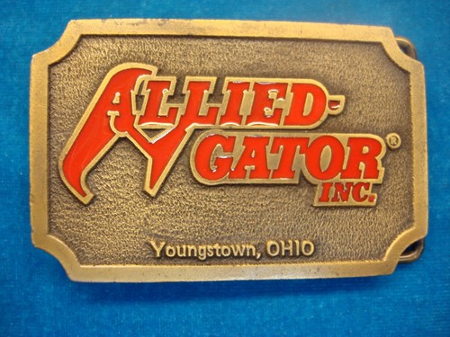 VINTAGE ALLIED-GATOR, INC. BELT BUCKLE - LOOKS UNWORN - NICE!
