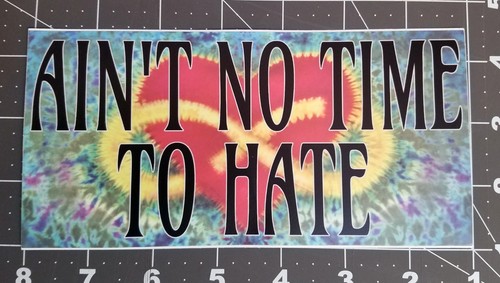 Pegatina de corte troquelado de 7"" x 3,5"" AIN'T NO TIME TO HATE - Grateful Dead - Imagen 2 de 4