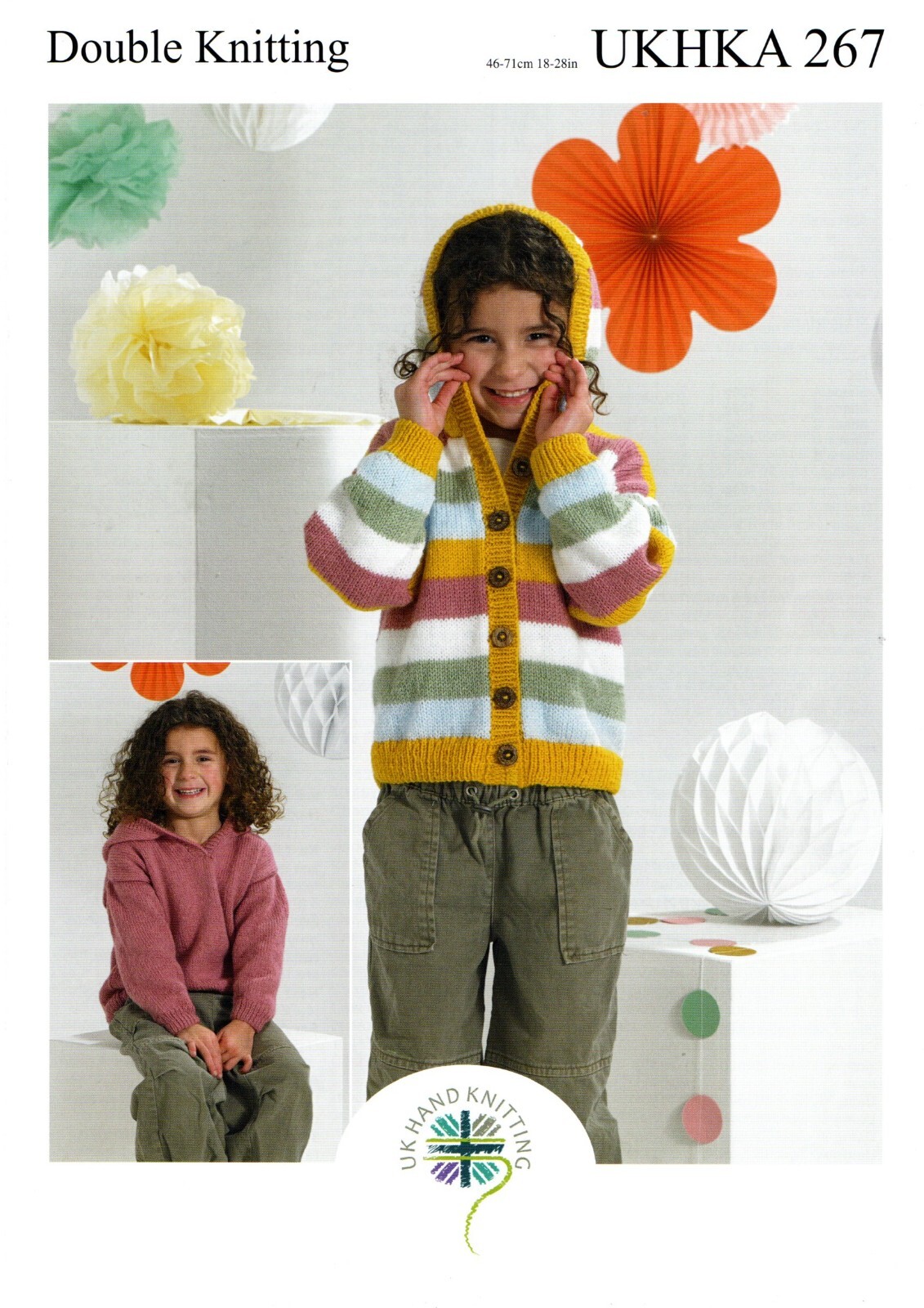 UKHKA Double Knitting Pattern 267 for Cardigan and Sweater