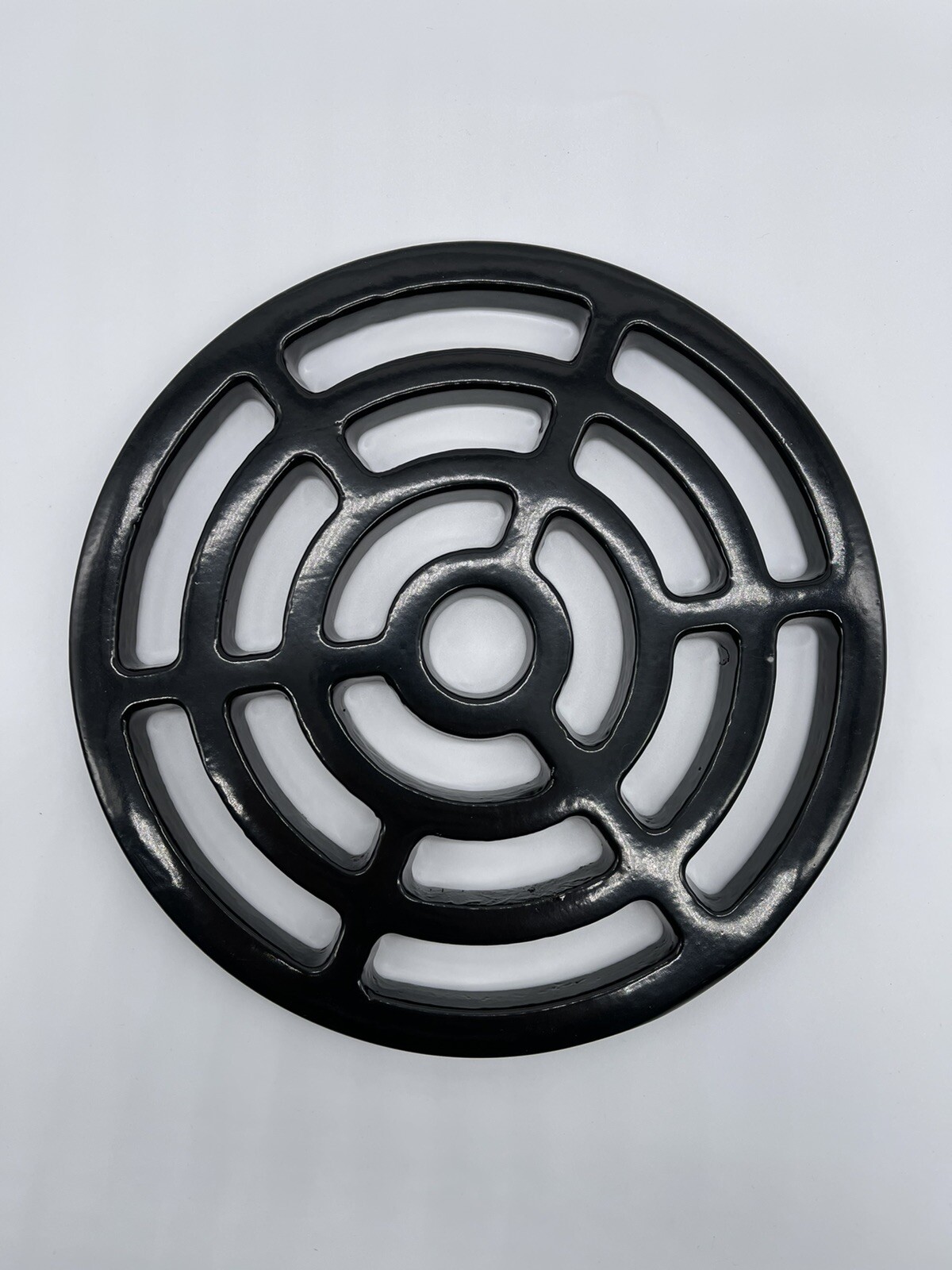 Gully Grid Grate 8 “ 202mm Round 13mm Thick For Driveways Black Solid Steel