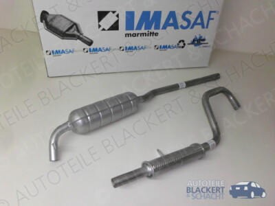 IMASAF Auspuffset Mitteltopf+Endtopf für Lancia Appia Berlina+Kombi 1.1 BJ59-63