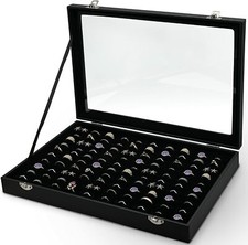Schmucklade Ringbox für 100 Ringe Kunstleder Ring Display Lade Schmuck Schatulle