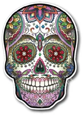 Sugar Skull Decal Day the Dead Sticker Car Truck Window Vehicle Wall VInyl