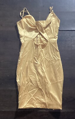 Oh Polly Women Yellow Gold Party Dress Size 4 | eBay