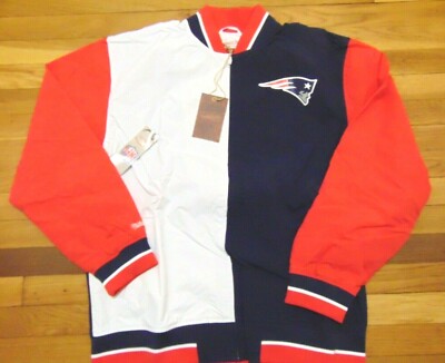 MITCHELL & NESS NFL NEW ENGLAND PATRIOTS SUPER BOWL XXXVI WARM UP JACKET SIZE XL