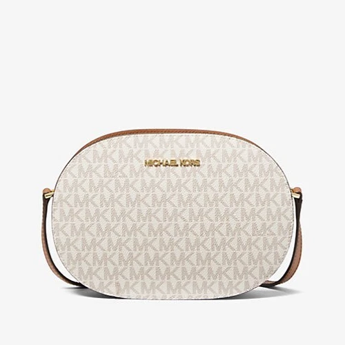 Nuova borsa a tracolla Michael Kors Jet Set viaggio media logo vaniglia con sacchetto antipolvere