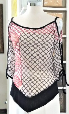 Vintage RARE Save the Queen Top Shirt Kollektion Sommer Meer Muscheln Rot