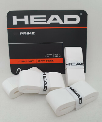 4er Pack Head Prime Overgrip weiß, das TOP-Griffband für Komfort und Gefühl