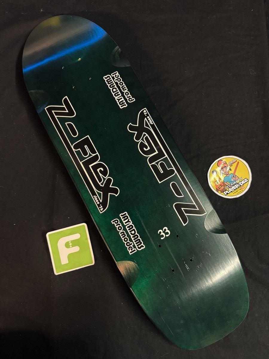 RARE Z-Flex Jay Adams Classic Green Shaped Skateboard Deck