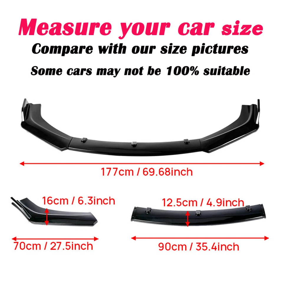 For Vauxhall Insignia 2009-2017 Front Bumper Sport Splitter Lips Spoiler Body SU - Image 4 of 4