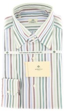 Luigi Borrelli Green Striped Shirt - Slim - DR1788OVIBDPT2