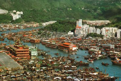 #ad #ad Vintage Postcard 1980#x27;s View Aberdeen Floating Seafood Restaurants Hong Kong $4.69