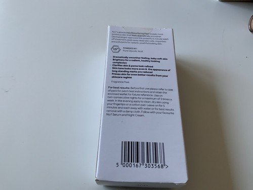 No7 LABORATORIES RESURFACING PEEL 15% Glycolic Acid 30ml New freepost - Picture 4 of 4