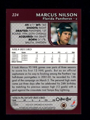2002-03 O-Pee-Chee OPC Factory Set Base Hockey Cards Gold Foil 201-330 You Pick - Picture 47 of 239