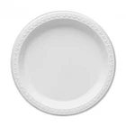 Reusable White Plastic Plates Dinner Breakfast Party Catering Plates