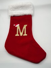20 Inches Monogram Christmas Stockings with the Letter M