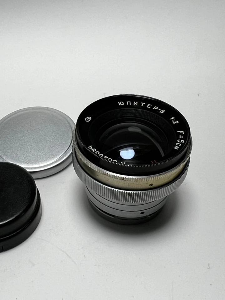 Lens Jupiter 8 1:2 F=5cm Mount CONTAX KIEV Portrait Red P Optics USSR. - Image 3 of 4