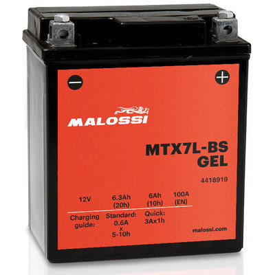 Batterie Malossi YTX7L-BS 12V 6AH Honda @125 150 4T LC Fertig Bis Verwendung