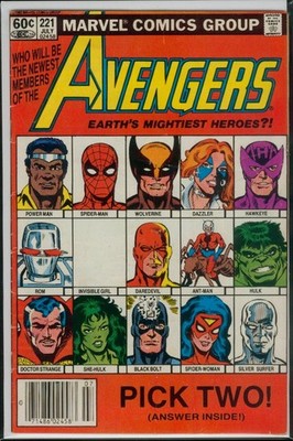 Marvel Comics The AVENGERS #221 FN 6.0