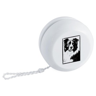 ''Border Collie Portrait mit Rahmen'' Retro Style Yo-Yo (YY00047729)
