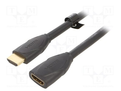 HDMI Buchse,HDMI Stecker PVC schwarz 1,5m HDMI 2.0 Kabel